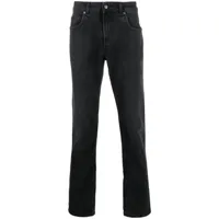 fay jean en coton 5 tasche à coupe slim - noir