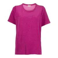 massimo alba t-shirt en coton à col rond - rose