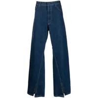 bianca saunders pantalon en jean à coupe ample - bleu