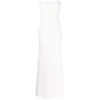 rachel gilbert robe-bustier longue arlo à design évasé - blanc
