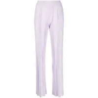 mrz pantalon droit à plis - violet