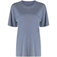 alexander wang t-shirt à logo brodé - bleu