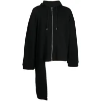 natasha zinko veste zippée à design asymétrique - noir