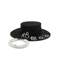 ruslan baginskiy chapeau crystal edition en laine - noir