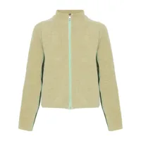 robyn lynch veste zippée en maille chenille - vert
