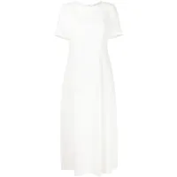 loulou studio robe en maille à coupe mi-longue - blanc