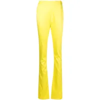 gcds pantalon brillant bling à coupe skinny - jaune
