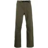 woolrich pantalon droit à détail de boucle - vert