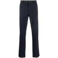 woolrich pantalon chino en coton à coupe droite - bleu