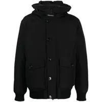 woolrich veste bomber polar à design matelassé - noir