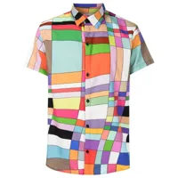amir slama chemise en coton à imprimé graphique - multicolore