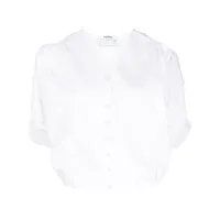 vivetta chemise en coton à découpes - blanc