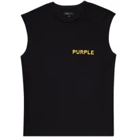 purple brand débardeur à logo imprimé - noir