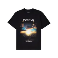 purple brand t-shirt en coton à imprimé photographique - noir