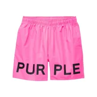 purple brand short à logo imprimé - rose