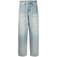 kenzo jean ample à coupe courte - bleu