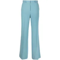 alberto biani pantalon de tailleur à coupe ample - bleu