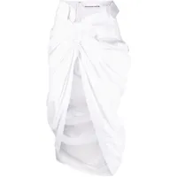 alexander wang jupe mi-longue à design asymétrique - blanc