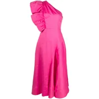 aje robe mi-longue bonjour à design asymétrique - rose