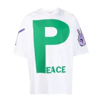 walter van beirendonck t-shirt peace oversize - blanc