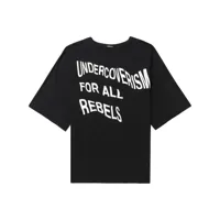 undercover t-shirt en coton à logo imprimé - noir