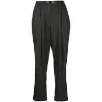 brunello cucinelli pantalon de costume à coupe droite - gris