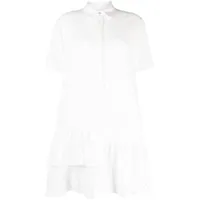 ps paul smith robe-chemise à broderies - blanc