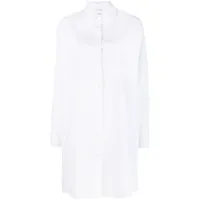 sportmax robe-chemise à coupe évasée - blanc