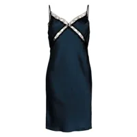 kiki de montparnasse robe-nuisette à empiècements en dentelle - bleu