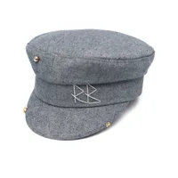 ruslan baginskiy casquette gavroche à logo brodé - gris