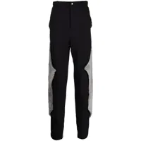 kiko kostadinov pantalon de jogging en coton à empiècements - noir