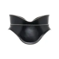 alexander mcqueen ceinture-corset en cuir - noir