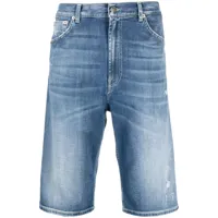 dondup bermuda en jean à taille haute - bleu