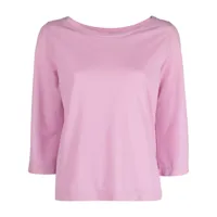zanone t-shirt en coton à manches longues - rose