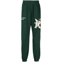 represent pantalon de jogging en coton à logo imprimé - vert