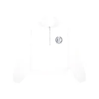 sporty & rich pull en coton à logo imprimé - blanc