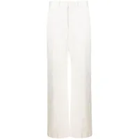 lemaire pantalon droit à taille haute - blanc