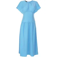 boutique moschino robe courte à détail de corset - bleu