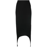 patou jupe asymétrique à taille haute - noir
