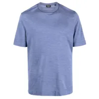 zegna t-shirt à col rond - bleu