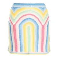 casablanca jupe en crochet à coupe courte - multicolore