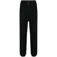 palmer pantalon de jogging en coton à logo brodé - noir