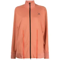 adidas by stella mccartney veste zippée truecasuals à logo imprimé - orange