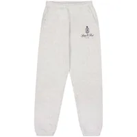 sporty & rich pantalon de jogging vendome à logo imprimé - gris