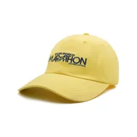 sporty & rich casquette marathon à logo brodé - jaune