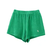sporty & rich short en éponge à logo brodé - vert