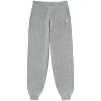 sporty & rich pantalon de jogging à logo brodé - gris
