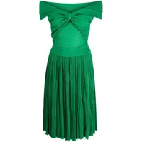 antonino valenti robe évasée à détail torsadé - vert