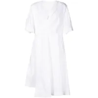 jnby robe froncée à manches courtes - blanc