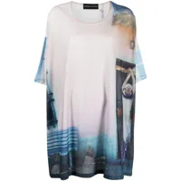 barbara bologna t-shirt oversize à imprimé photographique - tons neutres